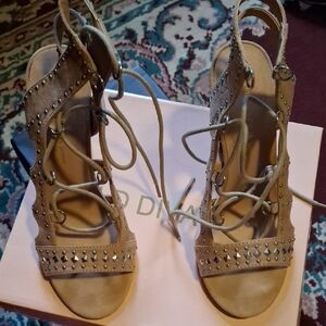 Wild Diva Studded Beige Sandals